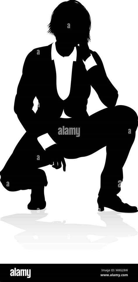 Silhouette Business Person Stock Vector Image & Art - Alamy