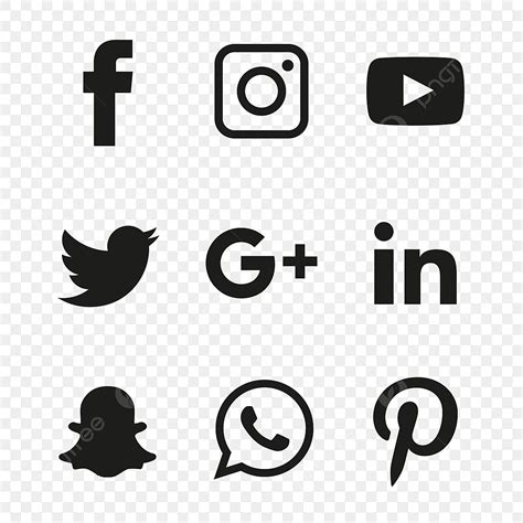 Transparent Background Black Social Media Icons Png Social Media Icons | Sexiz Pix