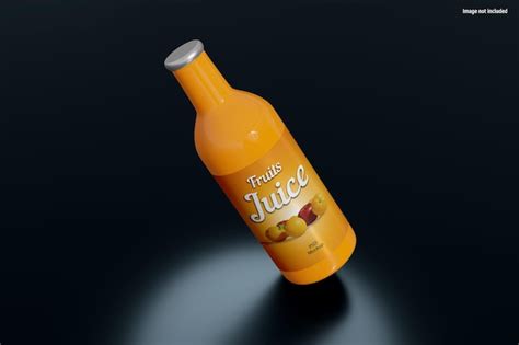 Premium PSD | Fruit juice bottle mockup