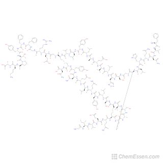 Insulin (bovine) Structure - C254H377N65O75S6 - Over 100 million chemical compounds | CCDDS