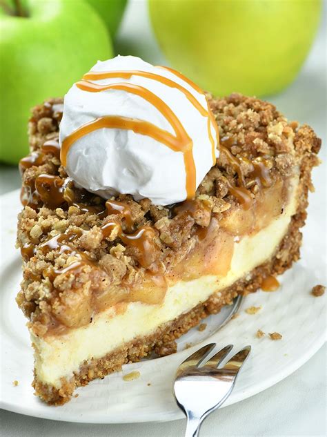 Apple Crisp Cheesecake Pie (!) - OMG Chocolate Desserts