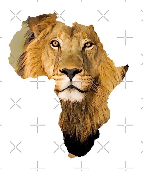 "African Lion Map " by ColorFlowArt | Redbubble