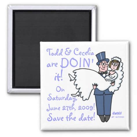 Unique Funny Save The Date Magnet | Zazzle