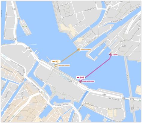 Free Amsterdam Ferry Map & Guide - GVB 2019 - Amsterdam Coffeeshop Tours