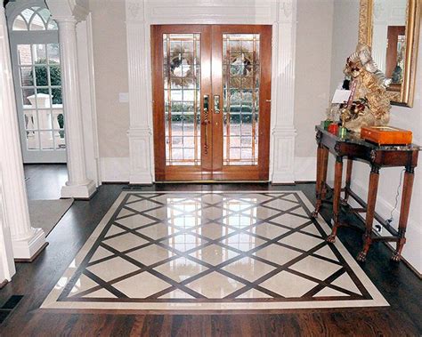 ceramic tile and hardwood floor in home entryway Entryway Tile, Entryway Flooring, Kitchen ...