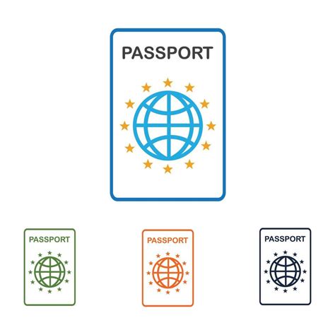 passport set logo 6596679 Vector Art at Vecteezy