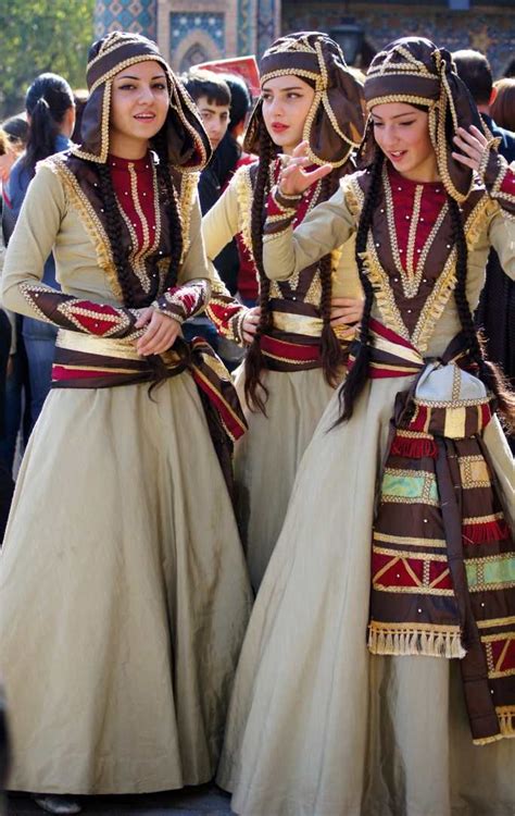 Participants Of Georgian Folk Autumn Festival 2011 in Tbilisi, wearing Adjarian traditional ...