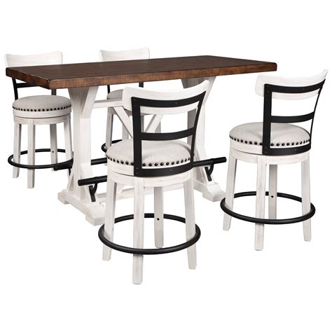 Signature Design by Ashley Valebeck 5-Piece Counter Height Table Set ...