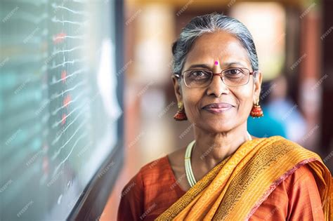 Premium AI Image | portrait of beautiful mature indian business woman ...