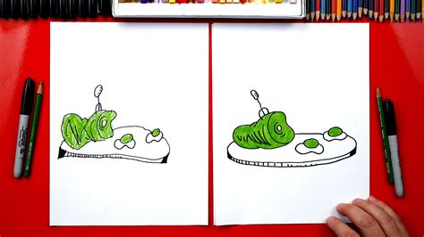 How To Draw Green Eggs And Ham - Art For Kids Hub