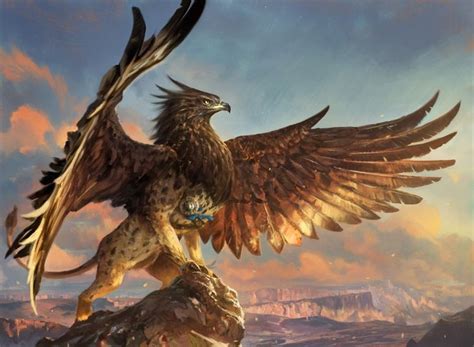 MTG - Goldmane Griffin, an art print by Paul Canavan in 2022 | Mythical creatures art, Fantasy ...