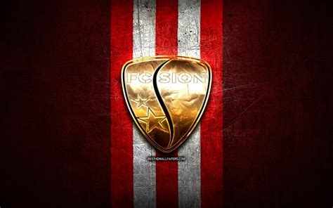 Download wallpapers FC Sion, golden logo, Swiss Super League, red metal ...