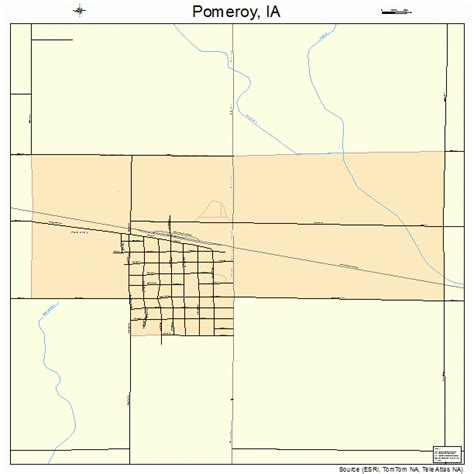 Pomeroy Iowa Street Map 1964065