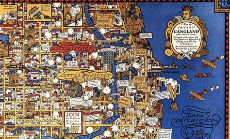 Chicago Gangland Map Historic 1931 Vintage Gangster Map 24x30 - Etsy