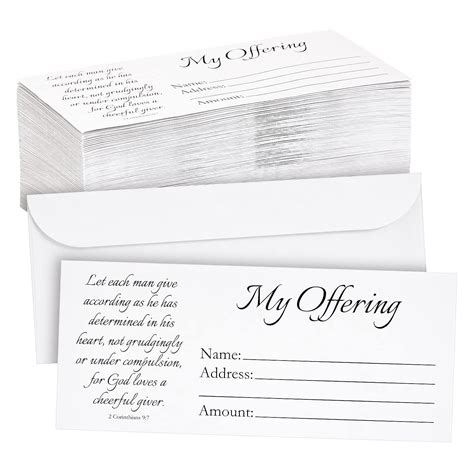 100-Pack Church Offering Envelopes - Tithe Envelopes for Church Offerings and Religious ...