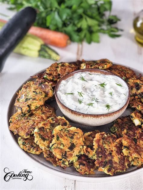 Zucchini Carrot Fritters - Home Cooking Adventure