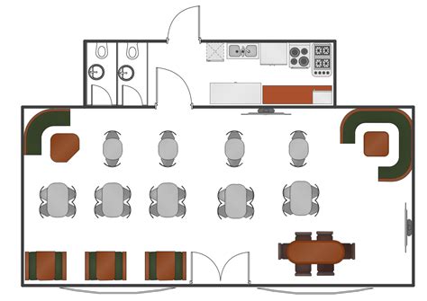 Café Floor Plan Example | Professional Building Drawing