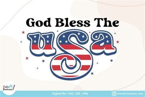 God Bless USA Svg Graphic by Studiobluehouse · Creative Fabrica