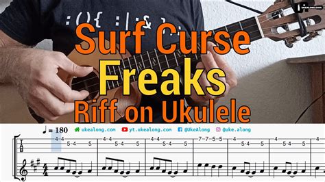 Surf Curse Freaks Guitar Riff on Ukulele - Play Along with Tabs - YouTube