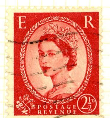 How much are my stamps worth ?: Queen Elizabeth II Red 2 1/2D Stamp