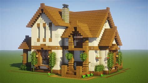 Minecraft: Big Cottage House / Mansion Tutorial - [ How to Make a ...