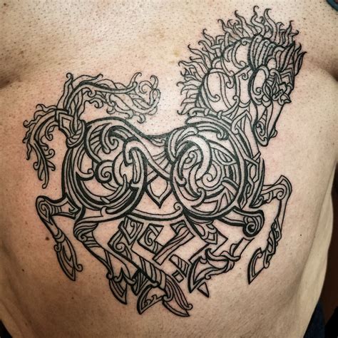 Sleipnir, Odin's 8-legged steed. By me, Devon Greig at Age of Reason Tattoo : r/tattoo