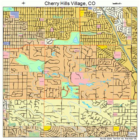 Cherry Hills Village Colorado Street Map 0813845