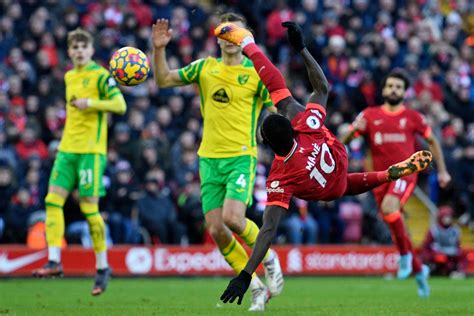 (Video) Sadio Mane scores overhead-kick in Liverpool vs Norwich