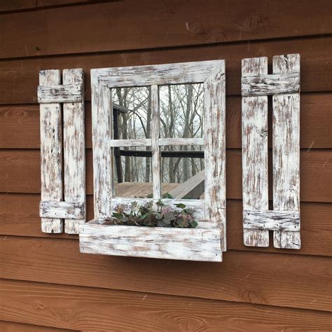 Shutter Mirror,Farmhouse Decor,Lake House,Rustic Mirror,Window frame mirror,Shabby Chic Decor ...