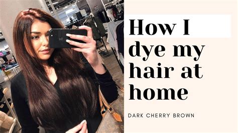 HOW I DYE MY HAIR AT HOME - DARK CHERRY BROWN | Chloe Zadori - YouTube