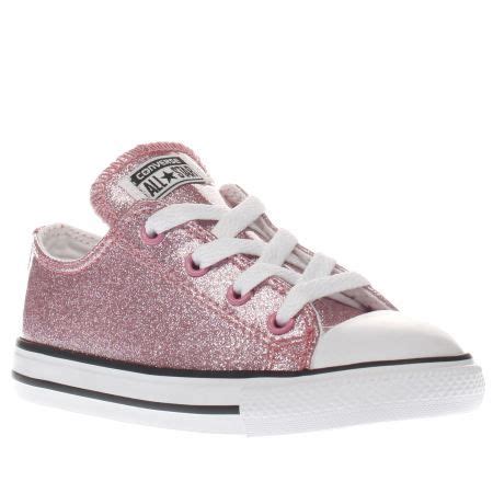 Girls Pink Converse All Star Ox Glitter Toddler Trainers | schuh | Girls pink converse, Toddler ...