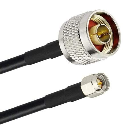 LMR 400 Ultra Low Loss RF Coaxial Cable - N Male to SMA Male Connector ...