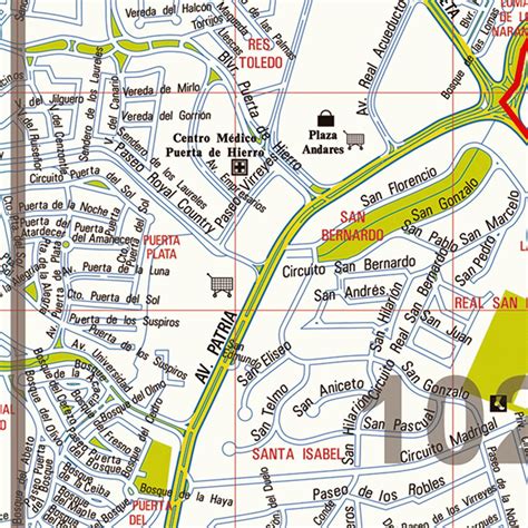 Zapopan / Calles / Municipio Map by Guia Roji | Avenza Maps