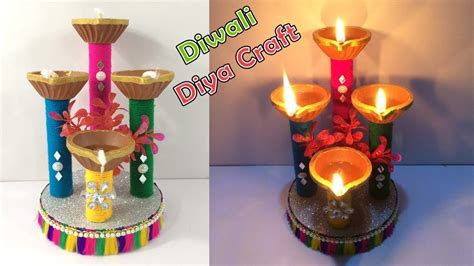 DIY How to make diwali decoration ideas at home easy.Diwali diya making.Easy diya.Art and craft