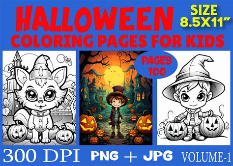 100 +Halloween Coloring Pages for Kids Graphic by ArT zone · Creative Fabrica