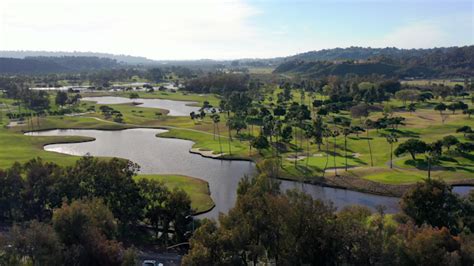 Flying above the golf greens at Del Mar Country Club on a beautiful, clear day | Drone Video ...