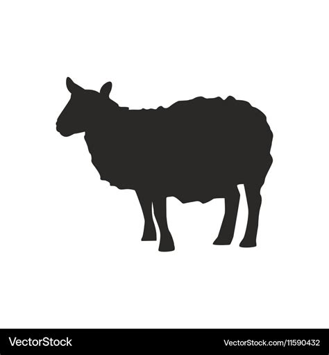 Sheep silhouette Royalty Free Vector Image - VectorStock