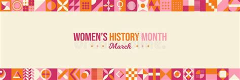 Women History Month Neo Geometric Pattern Background. Womens History Month March Awareness ...