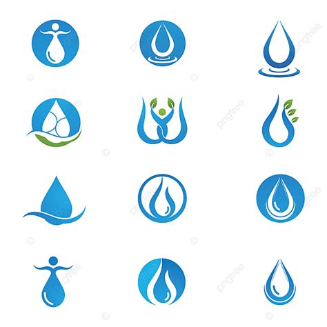 Dropping Water Clipart Vector, Water Drop Logo Template Vector, Wave, Water, Logo PNG Image For ...