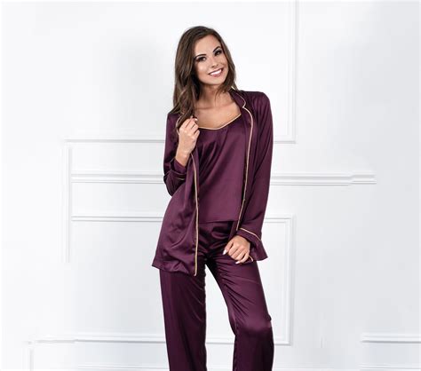 Silk Pajama Set Loungewear Artificial Silk PJ Set for Women - Etsy