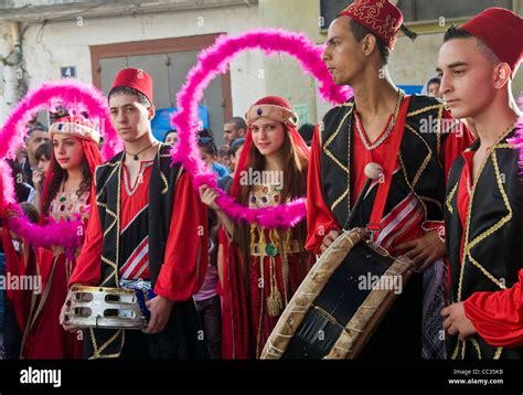 Druze people participates in Isfiya annual festival on October 22 Stock Photo, Royalty Free ...