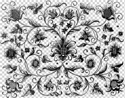 Free download | Black floral illustration, Floral design Flower Texture ...