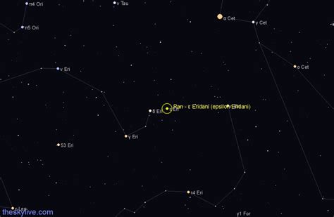 Ran - ε Eridani (epsilon Eridani) - Star in Eridanus | TheSkyLive.com