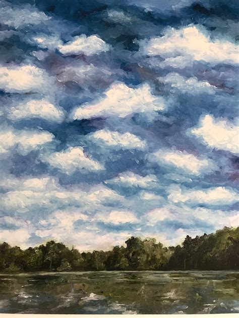 Clouds. Print of Original Painting. Cloud Painting Sky | Etsy