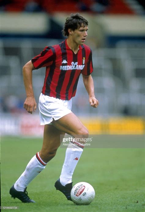 News Photo : Marco Van Basten of AC Milan in action during the... in 2021 | Marco van basten, Ac ...