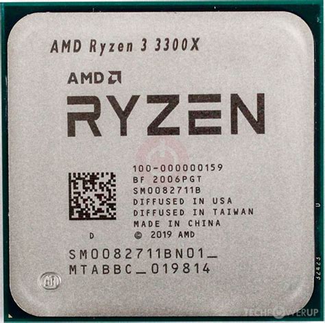 AMD Ryzen 3 3300X Specs | TechPowerUp CPU Database