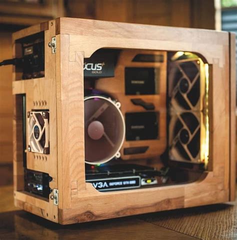 Wooden Custom PC Build with Unique Design