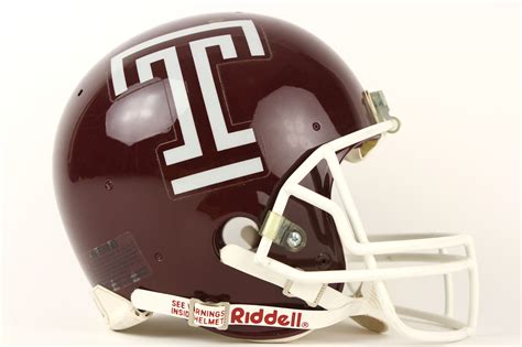 Lot Detail - 1994-95 Temple Owls Game Worn Football Helmet (MEARS LOA)