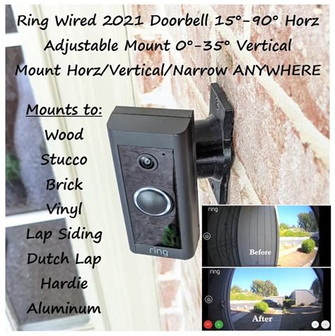 Ring Doorbell Wired 2021 90 degree Swivel Mount Bracket | Etsy