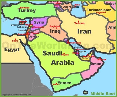 Middle East political map Geography Map, Geography Lessons, Middle East ...